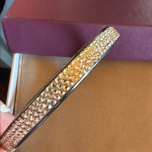 Judith Leiber Hematite Crystal Bracelet, New In Box & Velvet - Picture 3 of 6